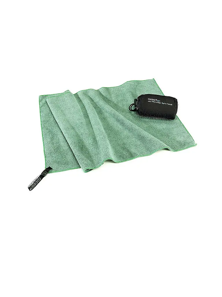 Asciugamano da viaggio Terry Towel Light in microfibra verde | XL/150*80
