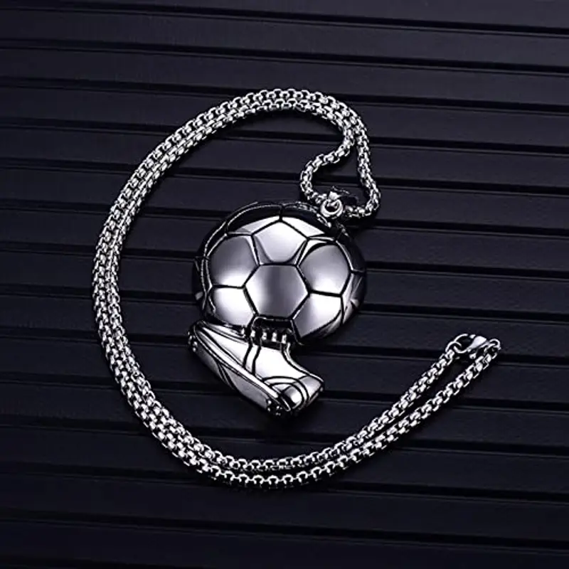 Collana con Ciondolo a Forma di Pallone da Calcio, per Bambini, Decorazione per Feste di Calcio, Metallo miniatura 2