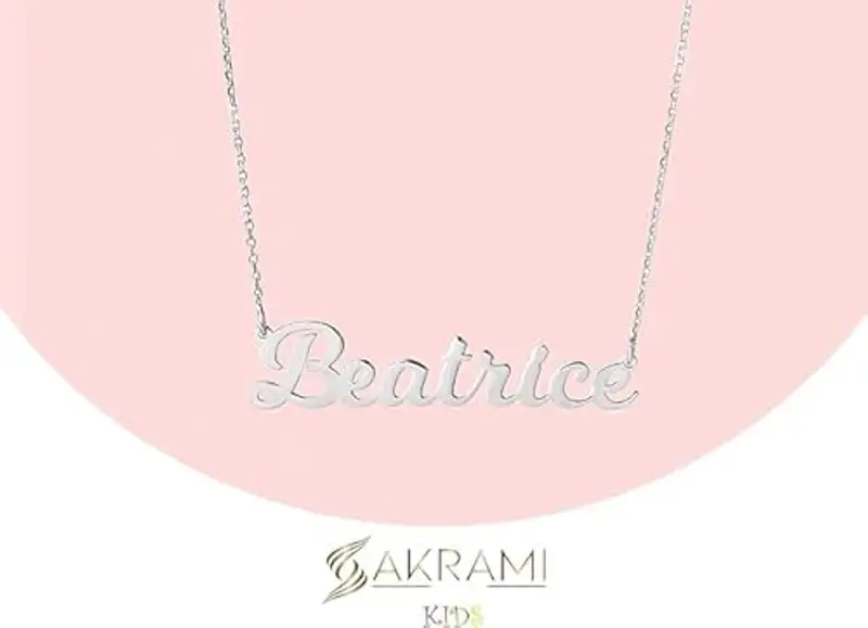 Collana con Nome in Argento Kids Collection per bambini Collana in Argento 925 Sterling, con Nome Personalizzabile + miniatura 2