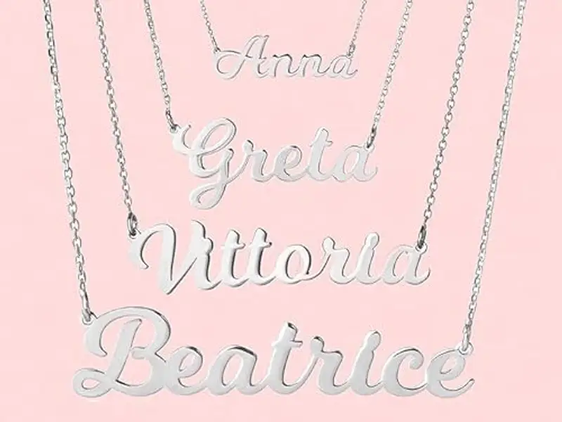 Collana con Nome in Argento Kids Collection per bambini Collana in Argento 925 Sterling, con Nome Personalizzabile + miniatura 3