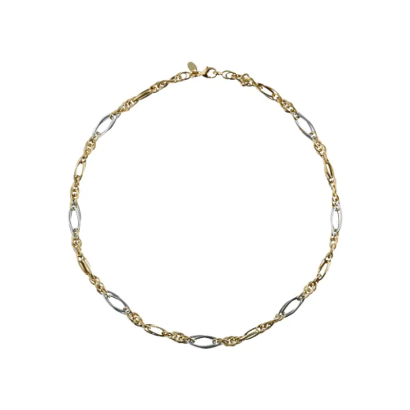 Collana Donna Oro Bianco Giallo GL102009