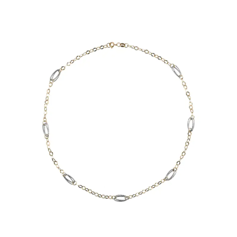 Collana Donna Oro Bianco Giallo GL102010