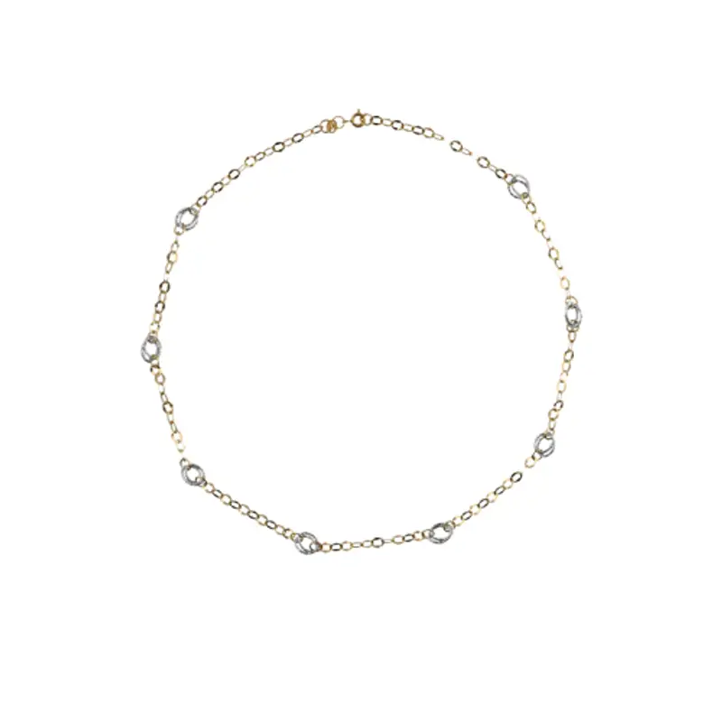 Collana Donna Oro Bianco Giallo GL102011