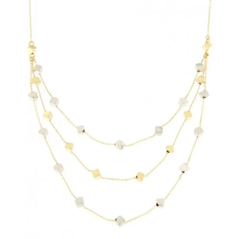 Collana Donna Oro Giallo Bianco GL100166