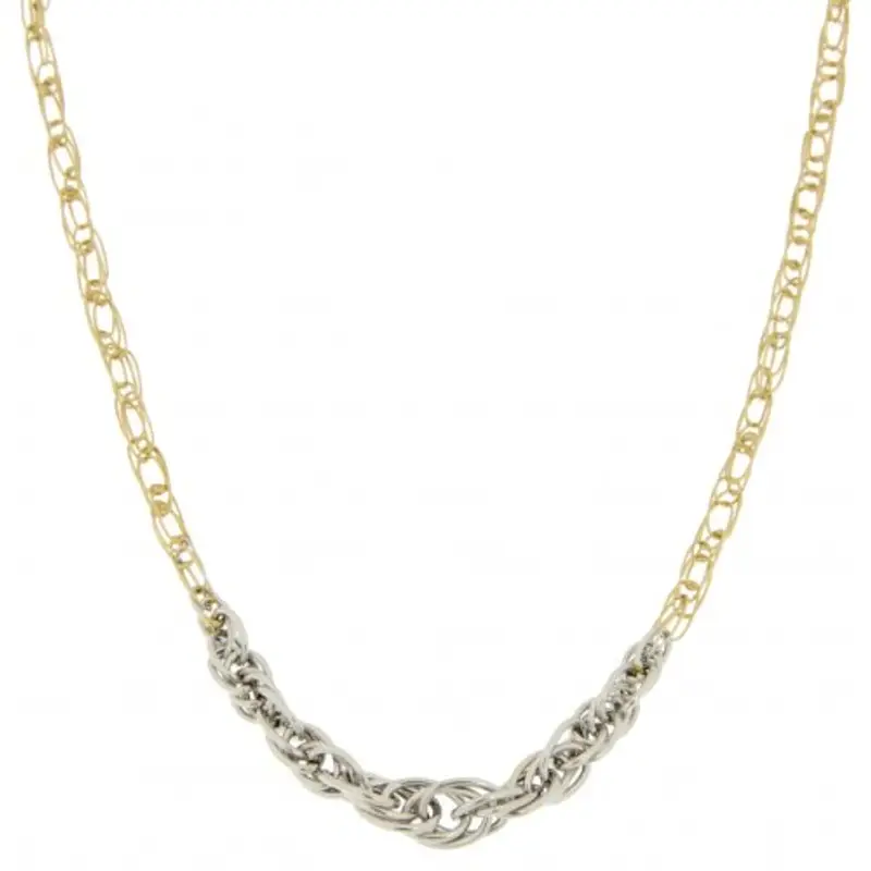 Collana Donna Oro Giallo Bianco GL100180