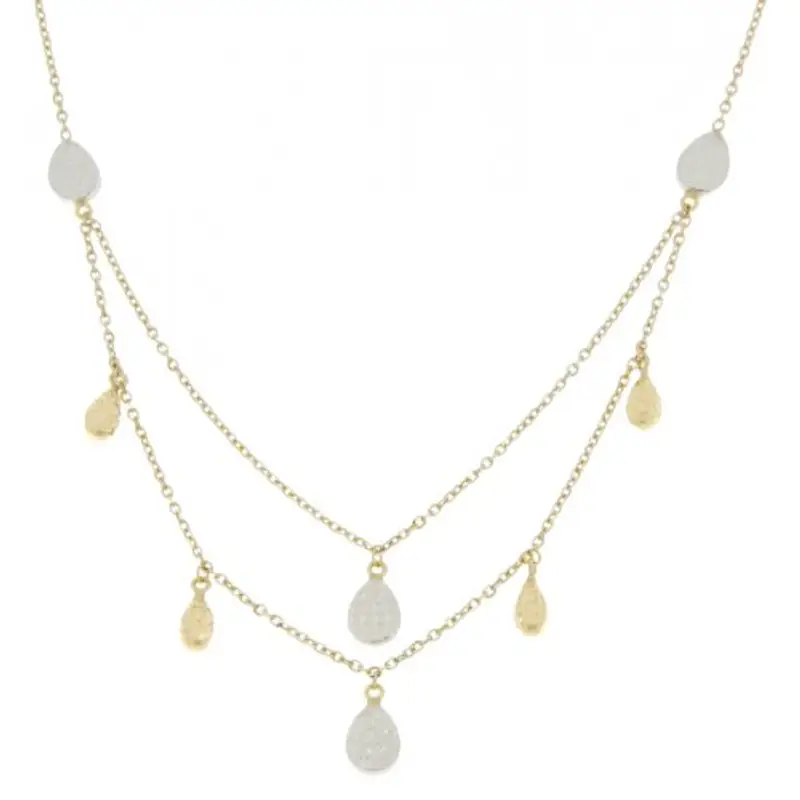 Collana Donna Oro Giallo Bianco GL100303