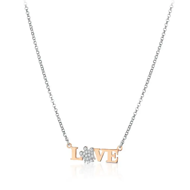 Collana Love In Argento con Angelo