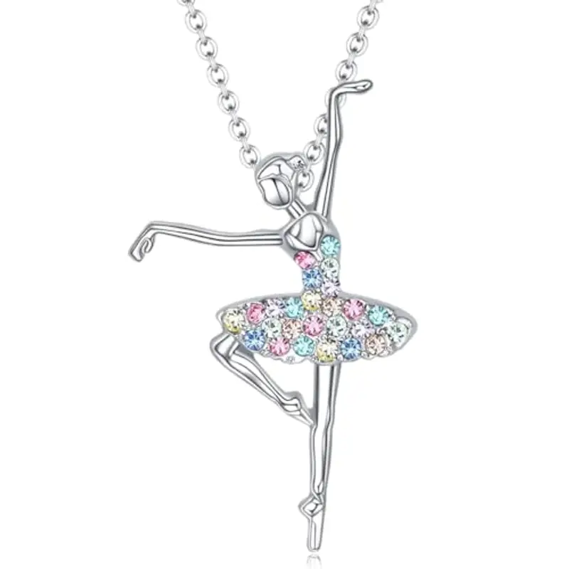 Collana per ragazza e ballerina per donne, Pendente Collana con ciondolo a forma di ballerina, Regali per ballerina e amante della, Collana ragazza