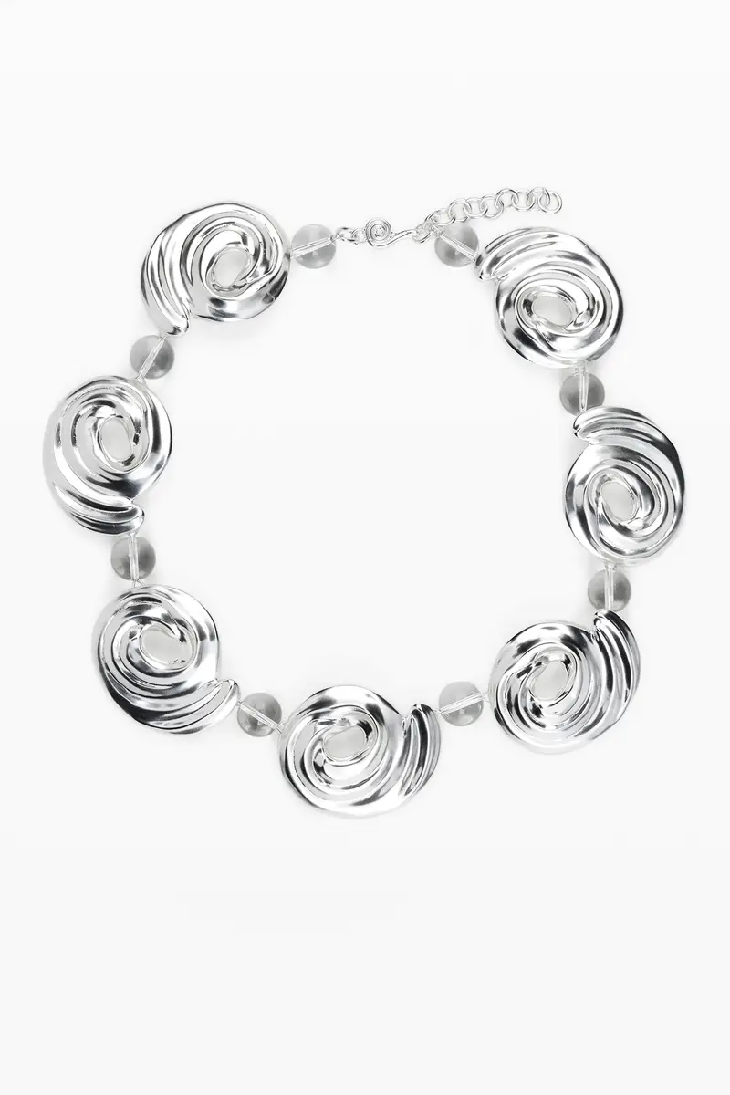 Collana spirali bagno argento Zalio