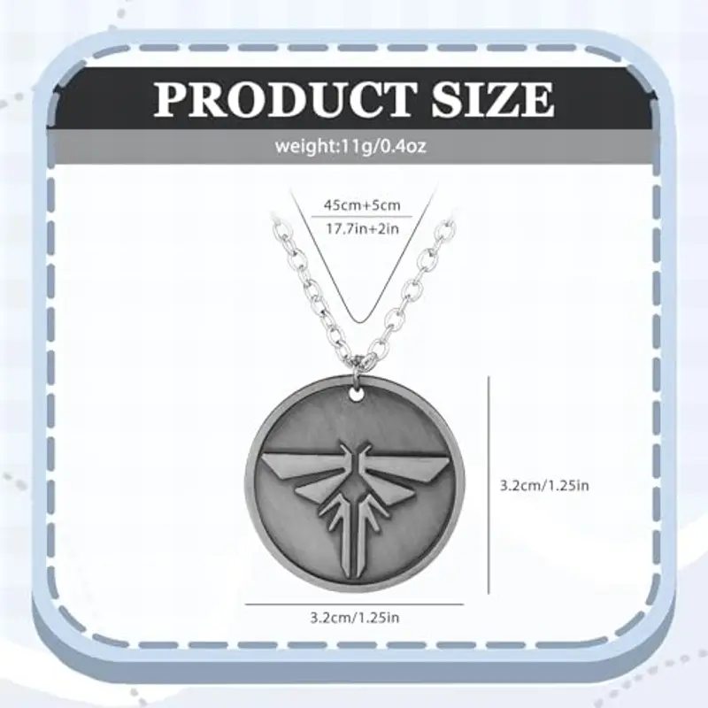 Collana The Last Us, collana alla moda in lega di gioco, gioielli a tema per giochi di ruolo, Natale, feste di compleanno, regali per adolescenti miniatura 2