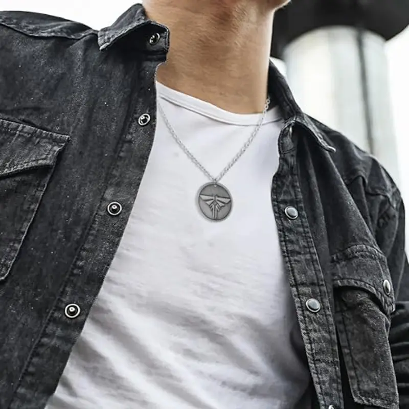 Collana The Last Us, collana alla moda in lega di gioco, gioielli a tema per giochi di ruolo, Natale, feste di compleanno, regali per adolescenti miniatura 3