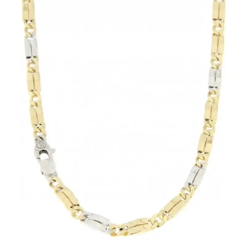 Collana Uomo in Oro Giallo e Bianco MZK054GB50