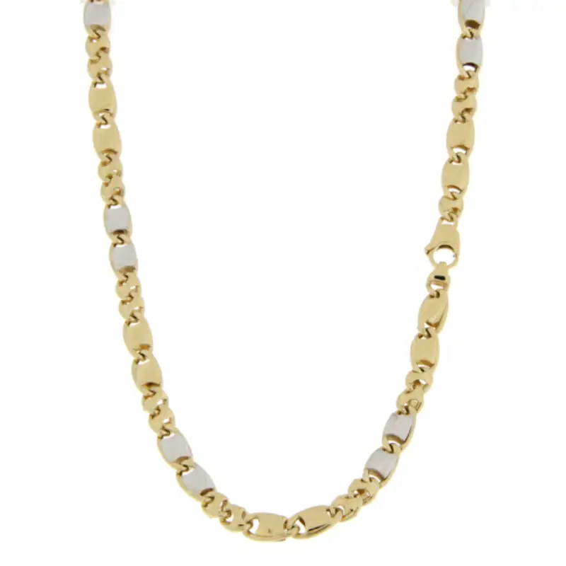 Collana Uomo Oro Bianco Giallo GL101914