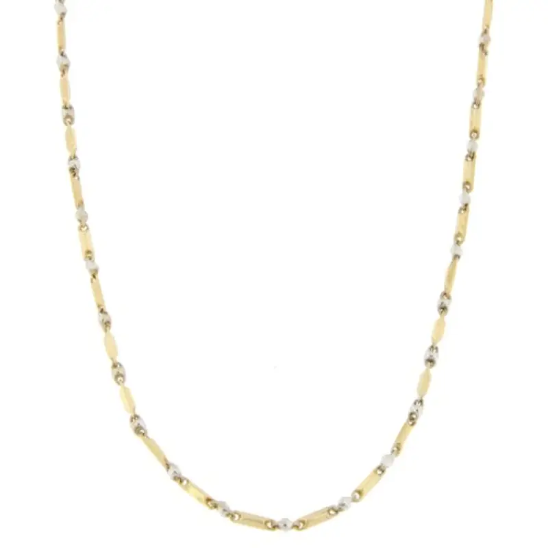 Collana Uomo Oro Giallo Bianco GL100324