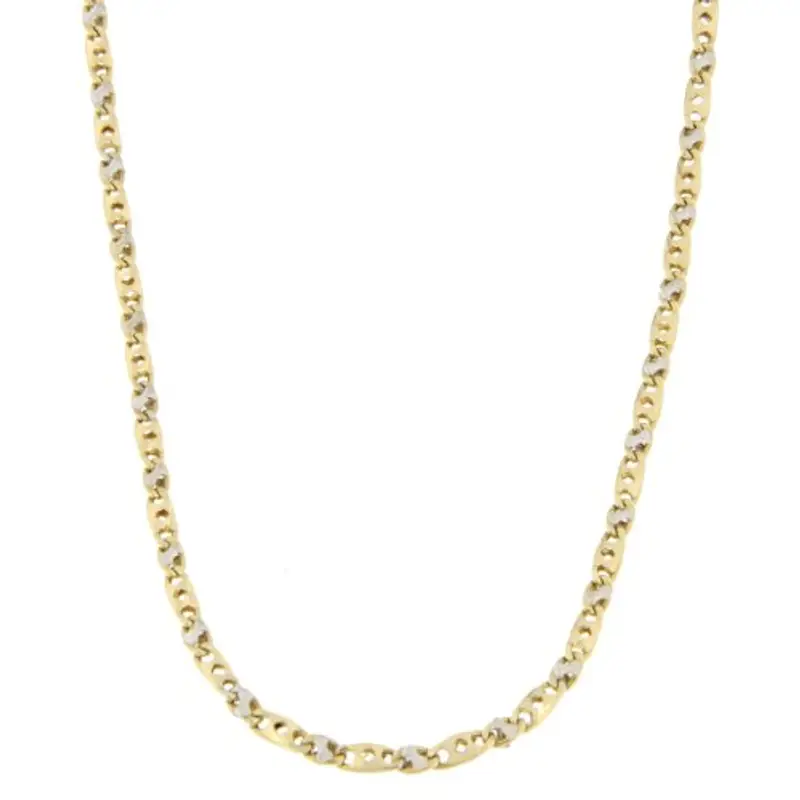 Collana Uomo Oro Giallo Bianco GL100346