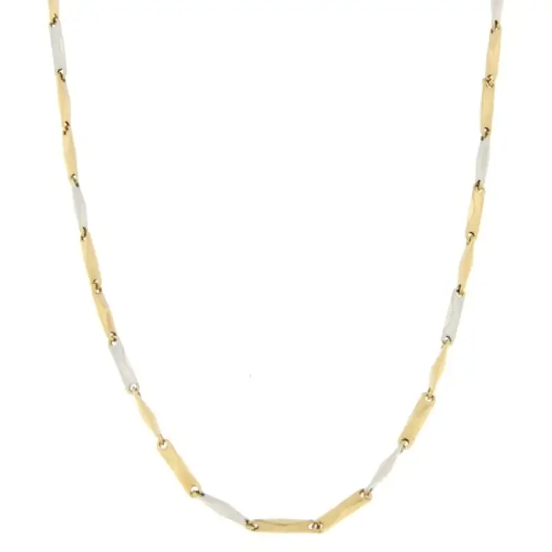 Collana Uomo Oro Giallo Bianco GL100349
