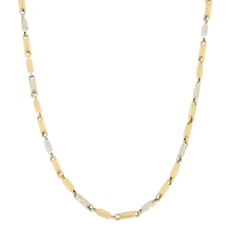 Collana Uomo Oro Giallo Bianco GL100350