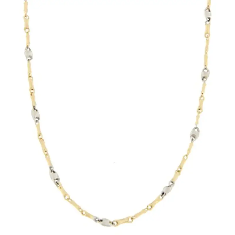Collana Uomo Oro Giallo Bianco GL100352