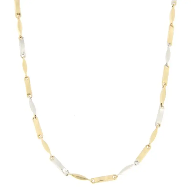 Collana Uomo Oro Giallo Bianco GL100353