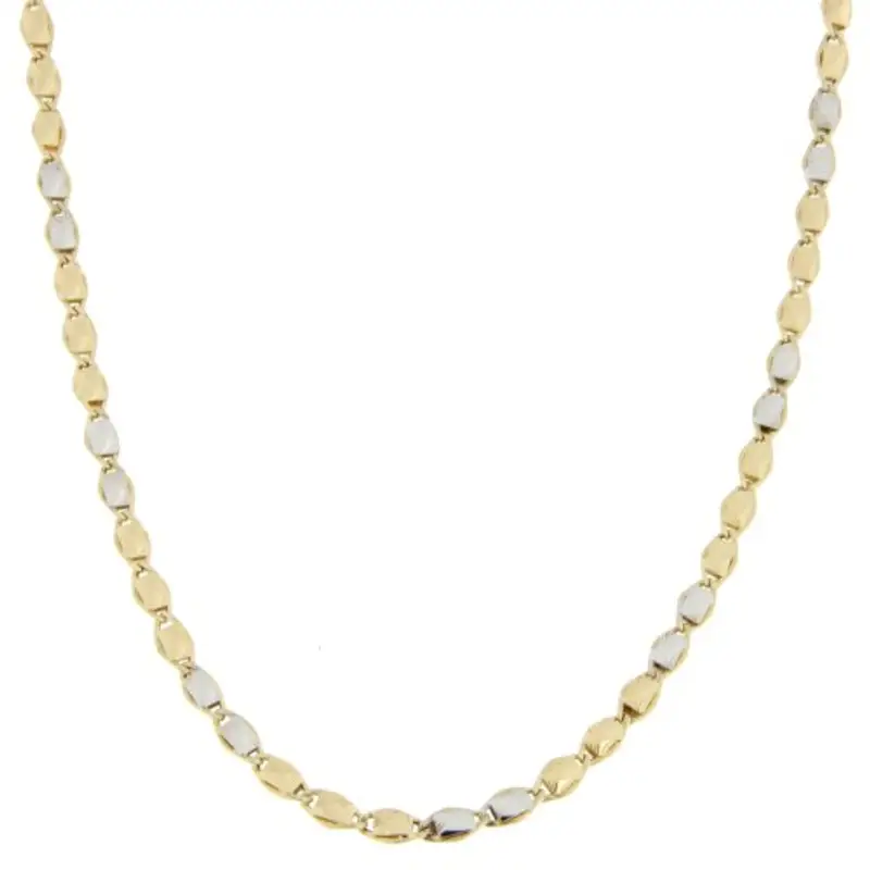 Collana Uomo Oro Giallo Bianco GL100362