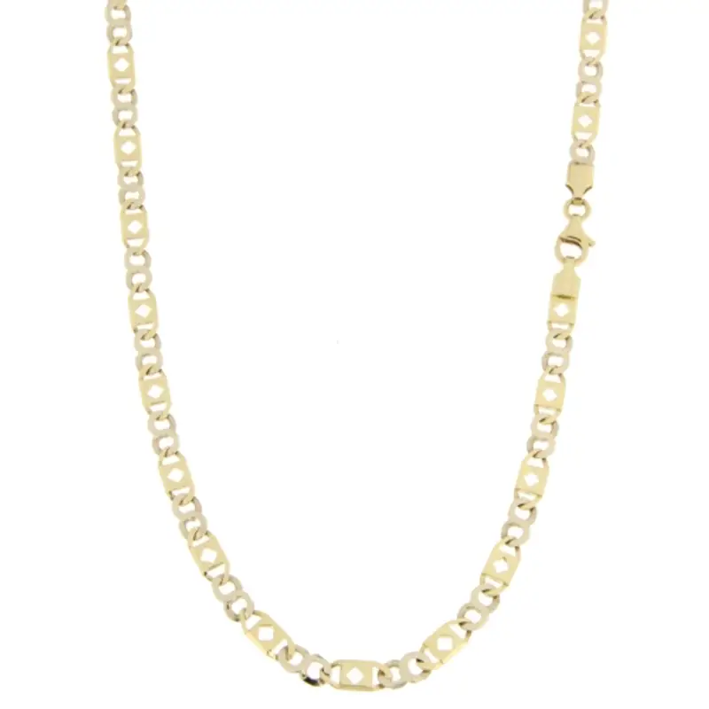 Collana Uomo Oro Giallo Bianco GL100380