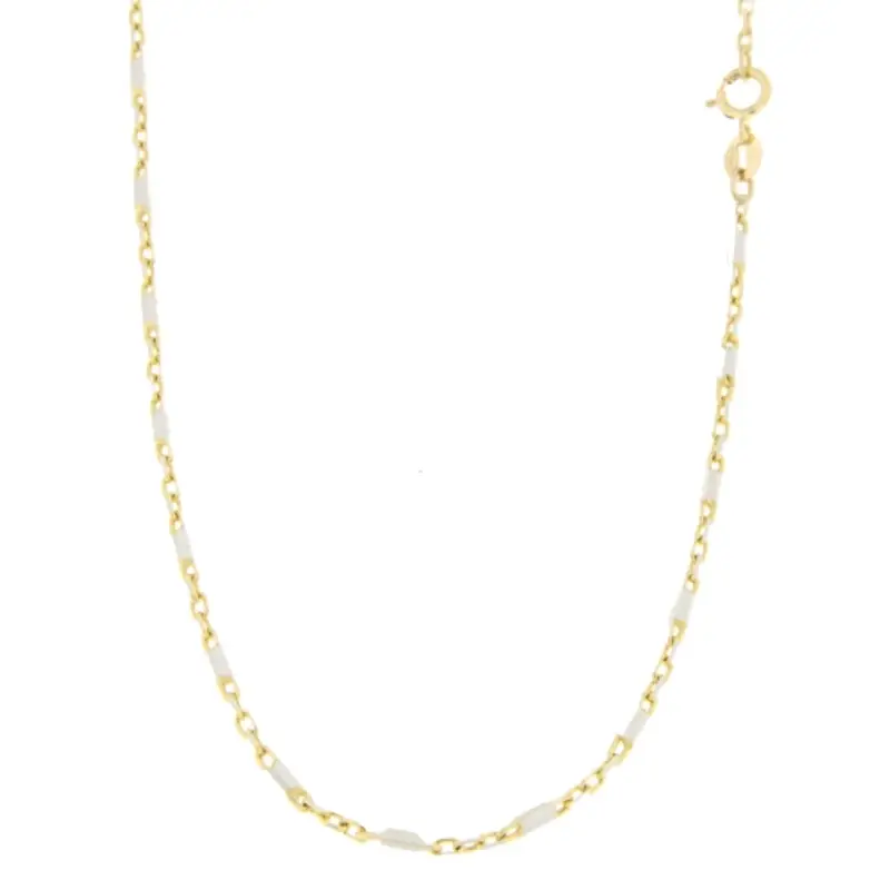 Collana Uomo Oro Giallo Bianco GL100392