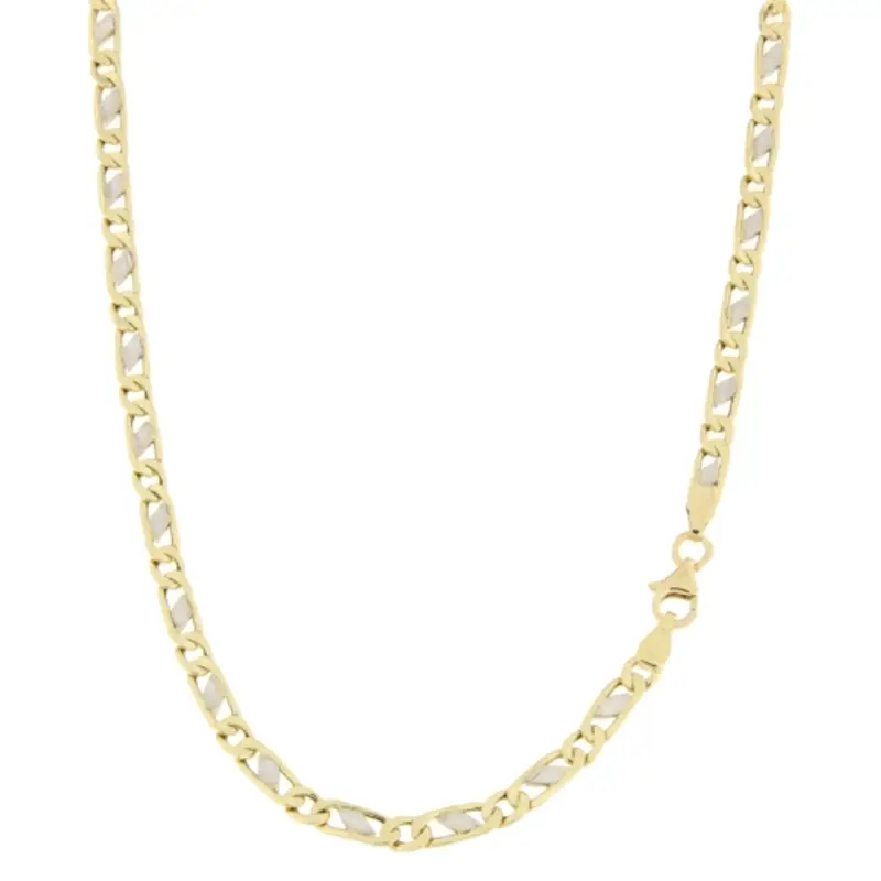 Collana Uomo Oro Giallo Bianco GL100453