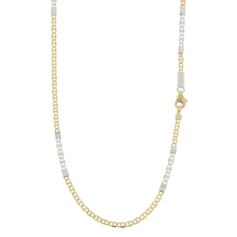 Collana Uomo Oro Giallo Bianco GL100691