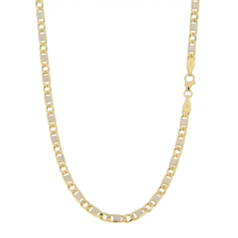 Collana Uomo Oro Giallo Bianco GL100760