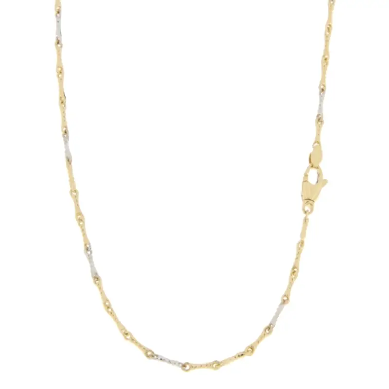 Collana Uomo Oro Giallo Bianco GL100769