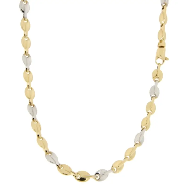 Collana Uomo Oro Giallo Bianco GL100775