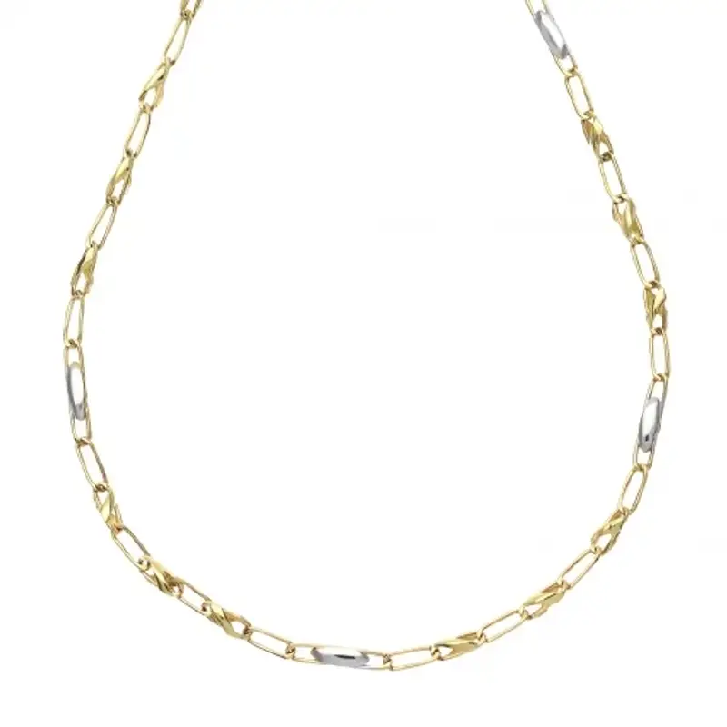 Collana Uomo Oro Giallo Bianco GL101517