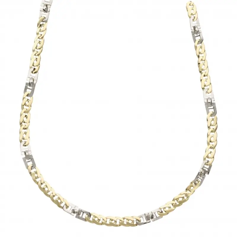 Collana Uomo Oro Giallo Bianco GL101694