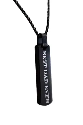 Collana Uomo Personalizzabile 4 Lati in Acciaio Inossidabile – Ciondolo Inciso con Nomi, Frasi o Date – Idea Regalo per