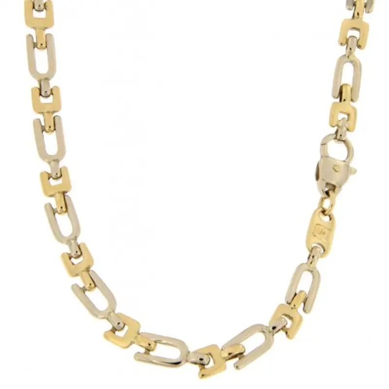 Collana Uomo Unoaerre Oro Giallo Bianco GL100129