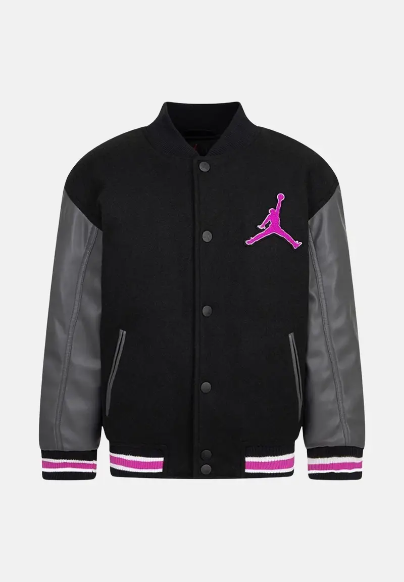 College nero da bambina con logo