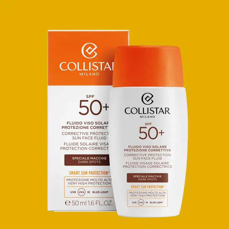 Abbronzatura Fluido viso solare spf50+ protezione correttiva - Protezione solare viso miniatura 2