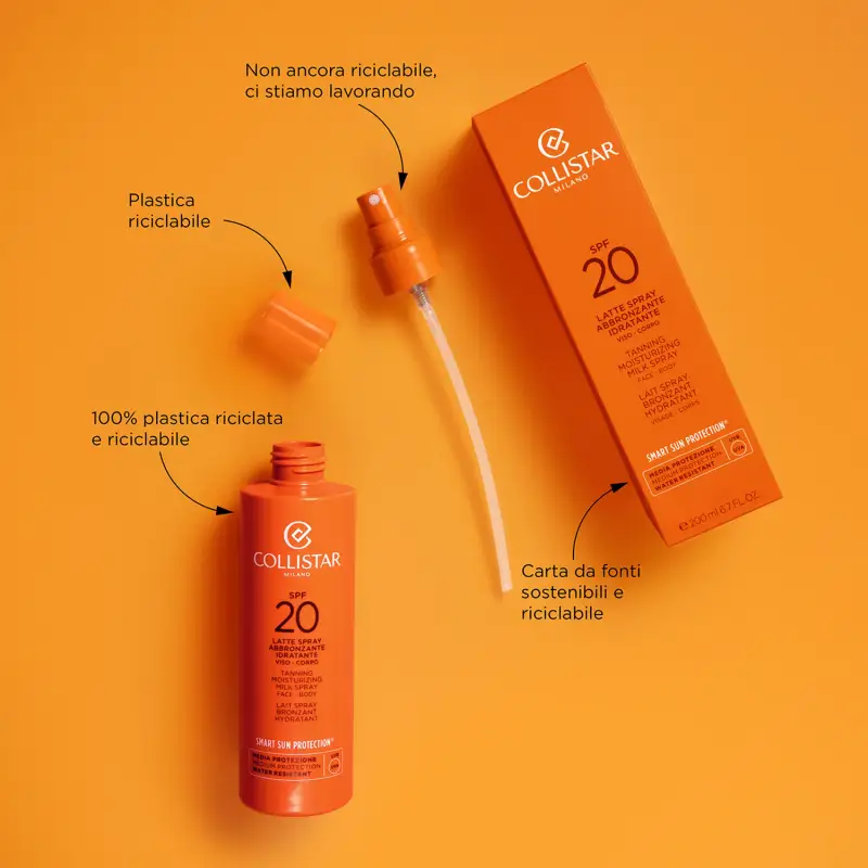 Abbronzatura Latte Spray Abbronzante Idratante SPF20 - Protezione solare viso, Solari media protezione miniatura 3