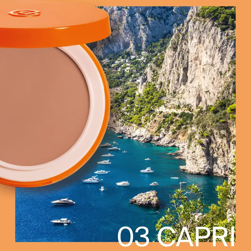 Abbronzatura Mediterranea - Fondotinta Compatto Solare SPF15 REFILL 03 Capri - Fondotinta miniatura 3
