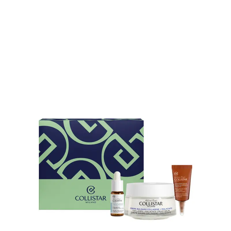 Attivi Puri Cofanetto Crema Balsamo Collagene + Malachite - Trattamento antietà pelli mature,Crema antirughe,Cofanetto trattamento,Cofanet