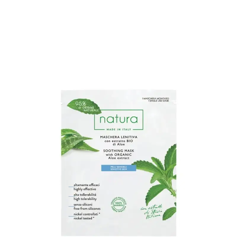 Detergenza Maschera Lenitiva Tessuto Bio - Crema idratante viso,Maschera lenitiva viso