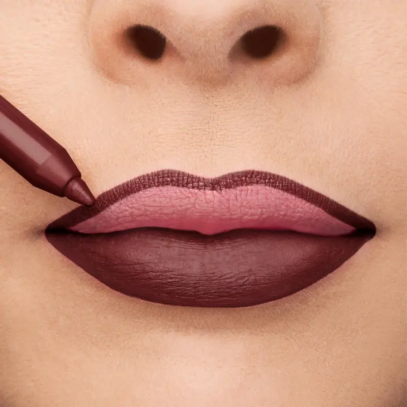 Labbra Professionale Matita Labbra Lunga Durata 14 Bordeaux - Matita labbra miniatura 3
