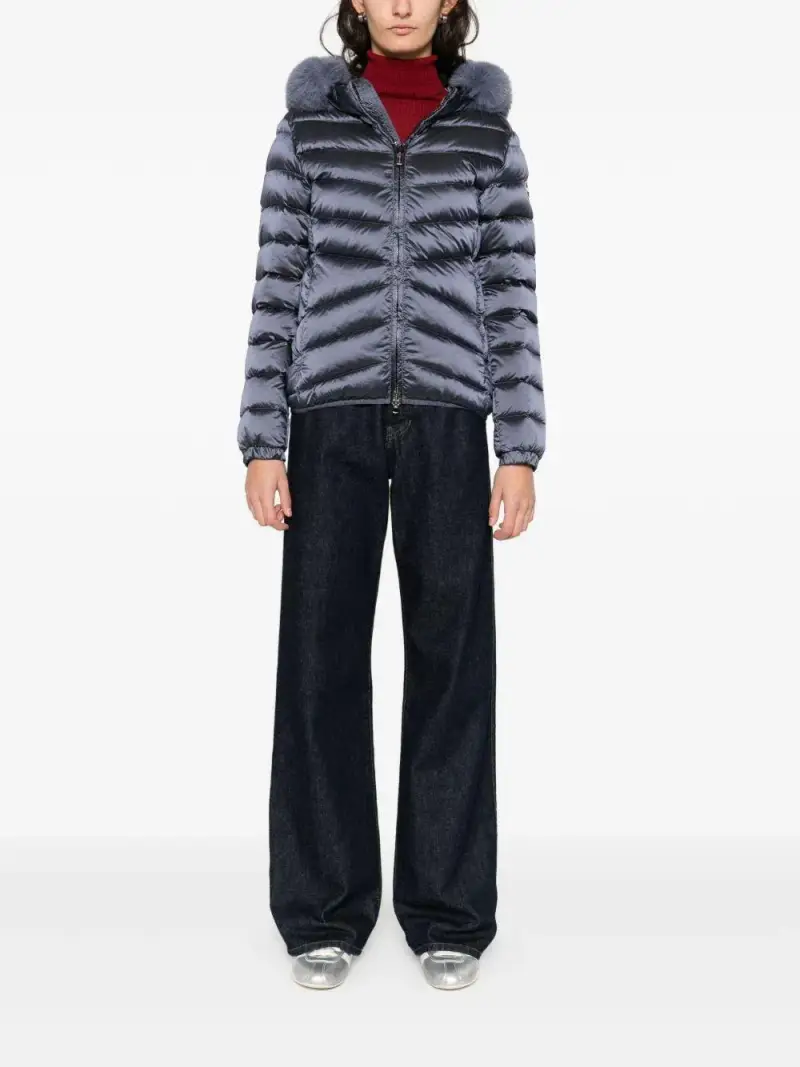 Colmar Giacca Grigia con Cappuccio in Pelliccia Sintetica miniatura 3