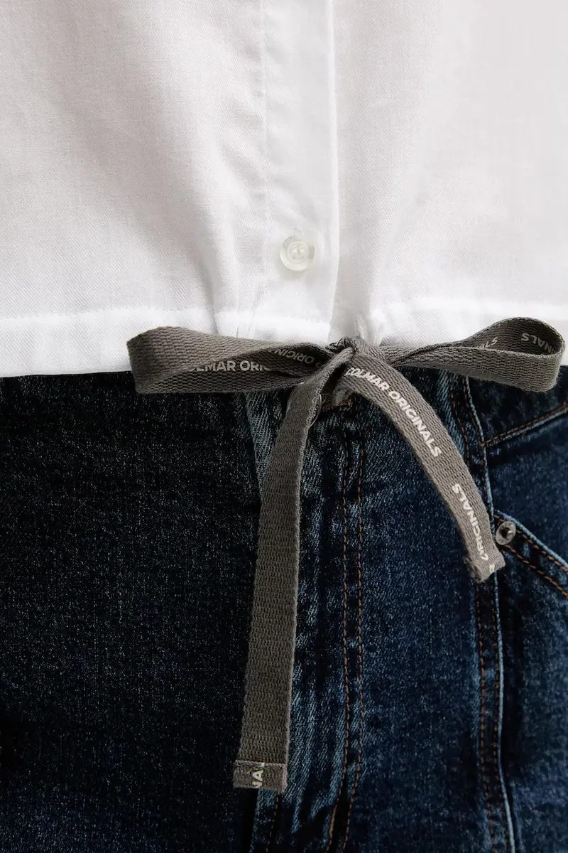 camicia in cotone donna colore bianco 8431.2ZS miniatura 5