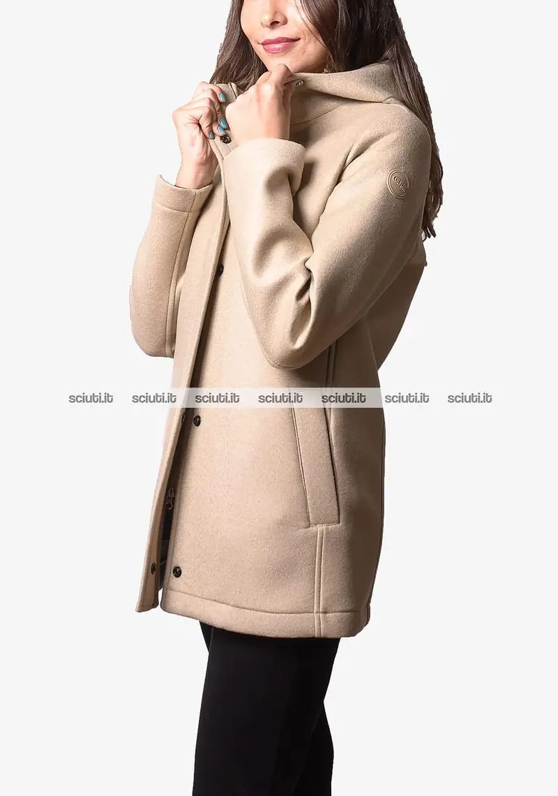 Cappotto Colmar donna beige in panno di lana