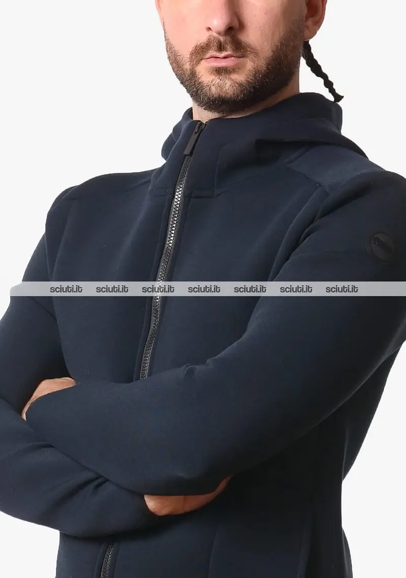 Felpa Colmar uomo blu scuro fullzip in scuba