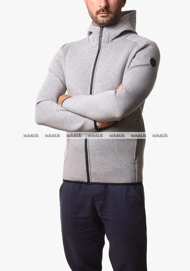 Felpa Colmar uomo grigia fullzip in scuba