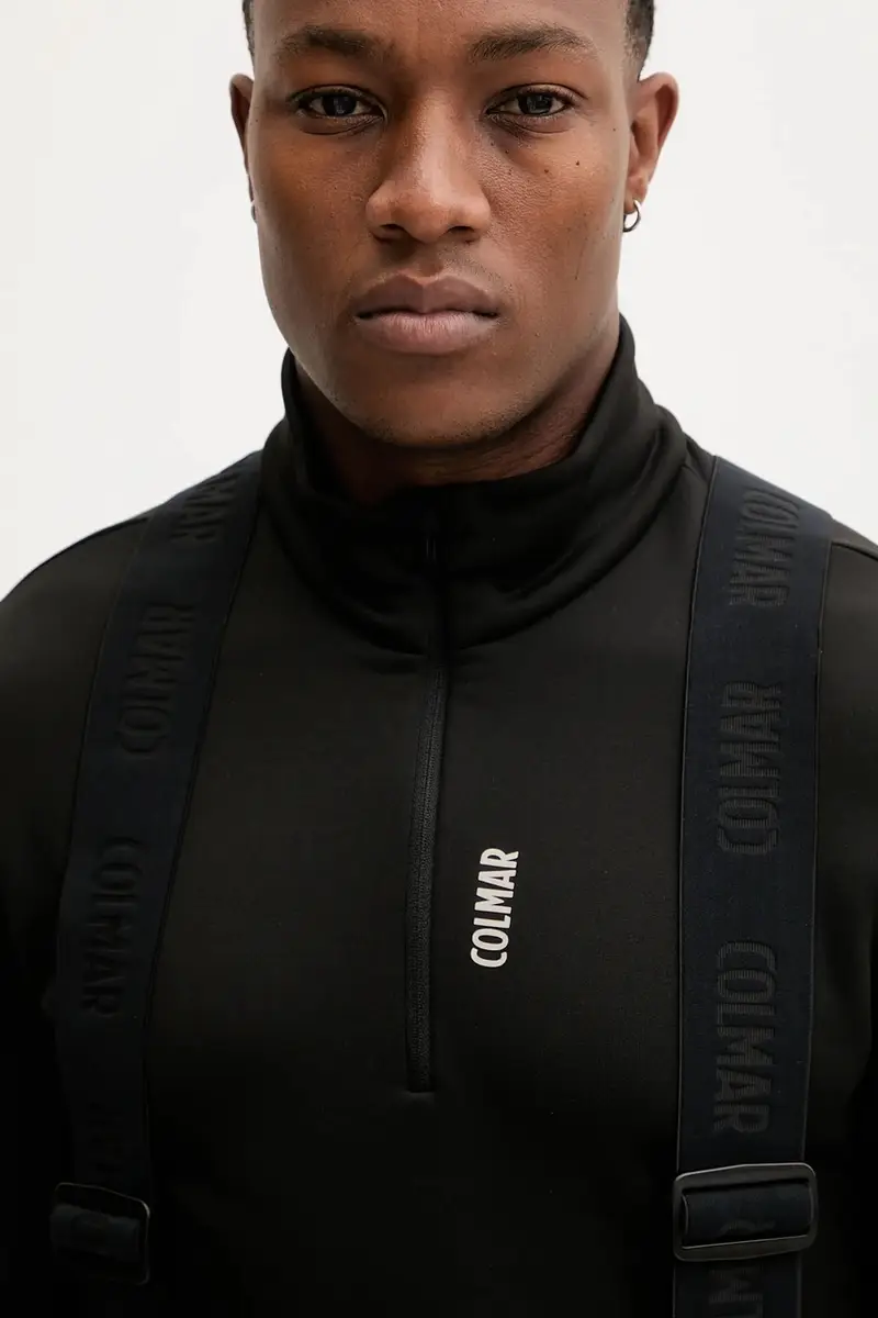 felpa da sport colore arancione 8321.5WU Nero miniatura 4