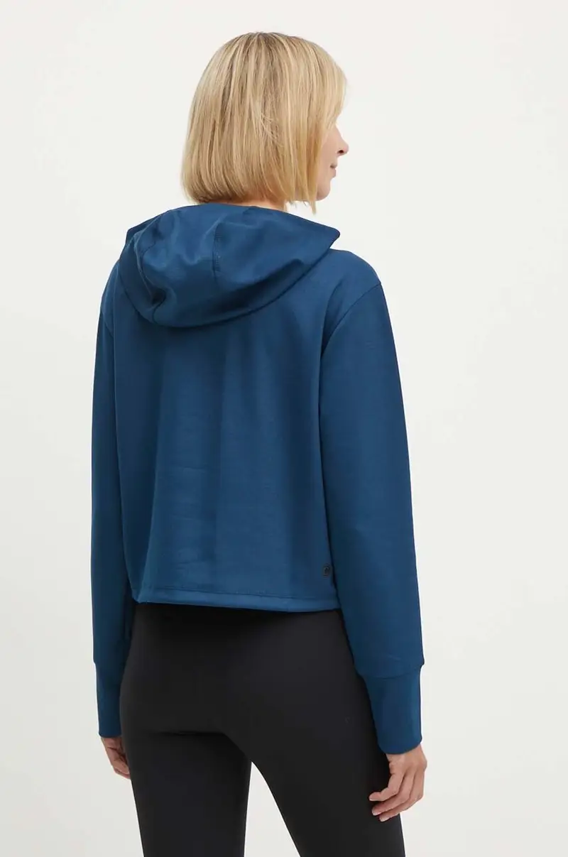 felpa donna colore blu navy con cappuccio miniatura 3