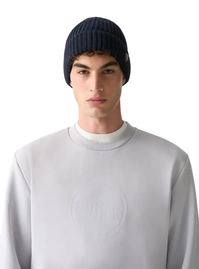 felpa uomo girocollo logata 6247 1WX 718 GRAY